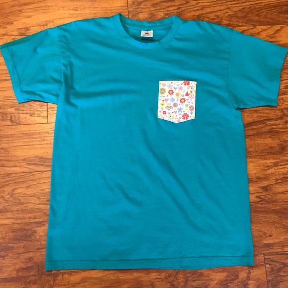 Disney Tops - Epcot Flower and Garden Blue Pocket T-shirt Disney Tops - Epcot Flower and Garden Blue Pocket T-shirt